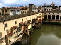 Day 6 Firenze Morning with Magical Apartment View and Ponte Vecchio, and to Livorno with Familia and Mediterranean Swimming