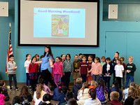 02_14a Izzy 2nd Grade Leads Morning Assembly and Publishing Party